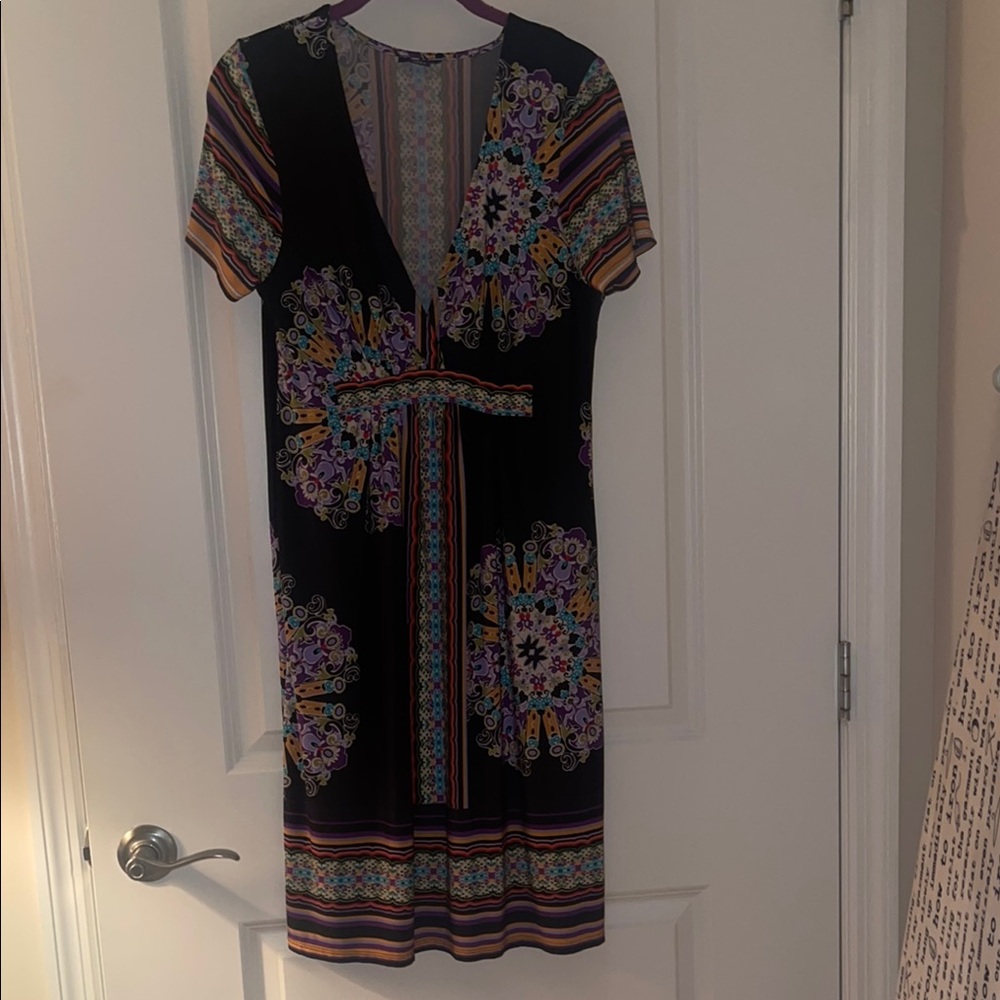 Multicolor Patterned Women's Dress